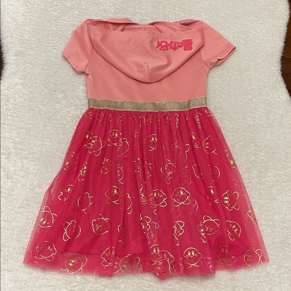NWOT Nintendo “Kirby” Girls Hooded Cosplay Dress w/Metallic Foil Print (L) - Picture 8 of 10